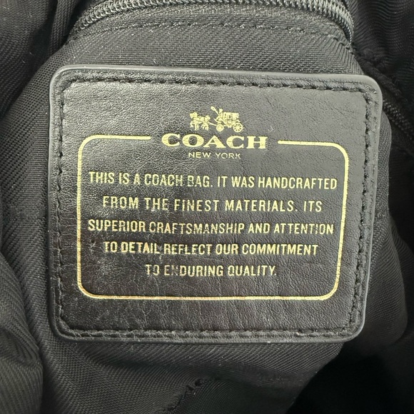 Vintage Coach black leather gold studded Circle Hobo shoulder bag - Picture 11 of 11